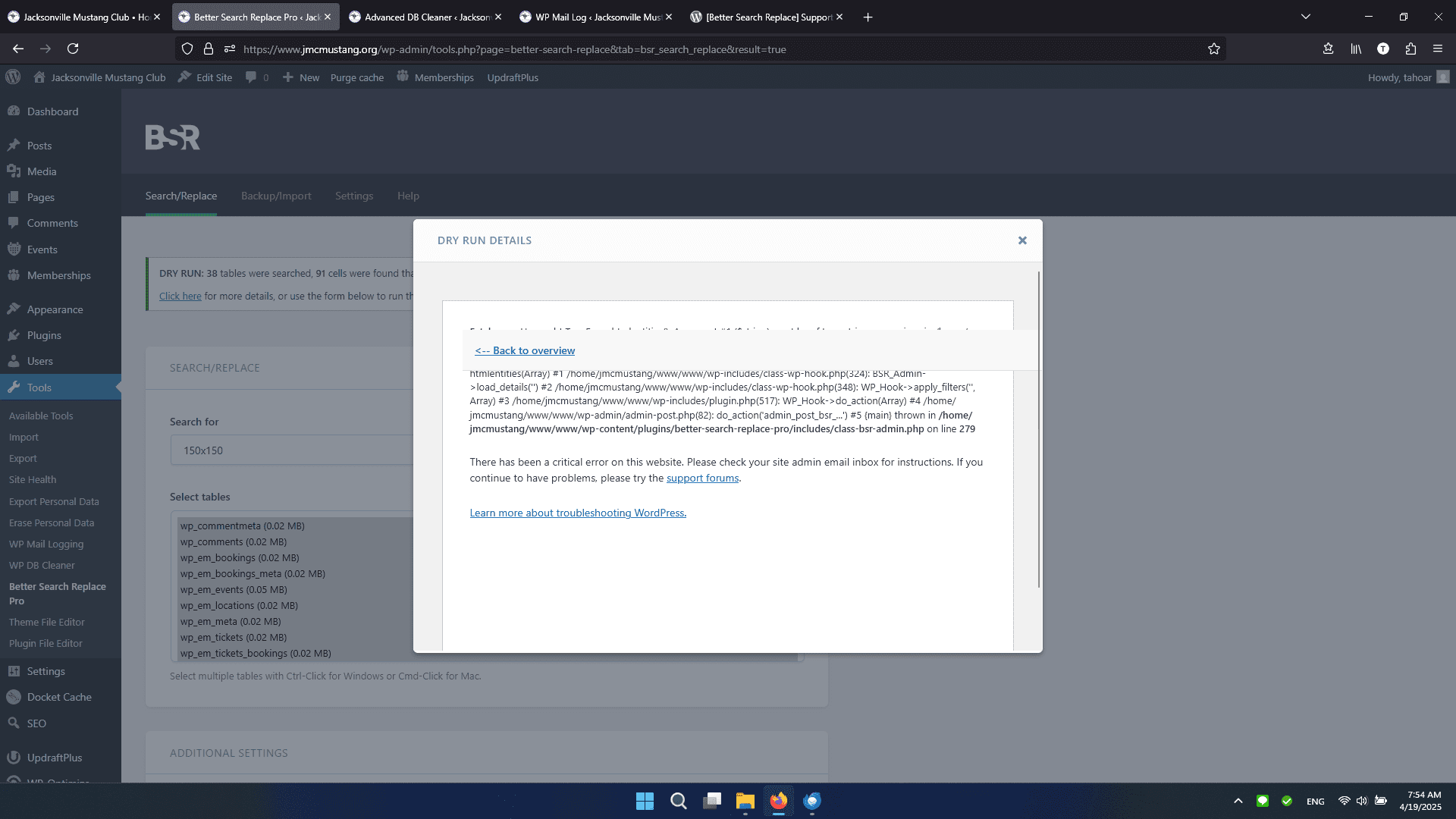 Balasan Ke: Jenis kesalahan E_ERROR dengan jejak tumpukan