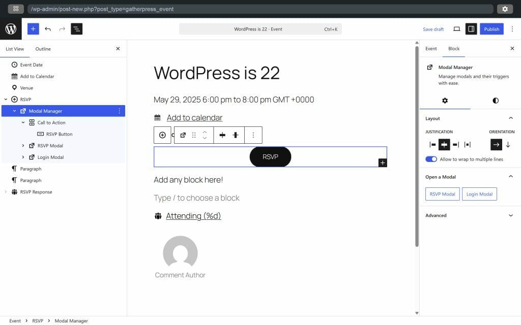 Pembaruan tentang proyek GatherPress – Mei 2025