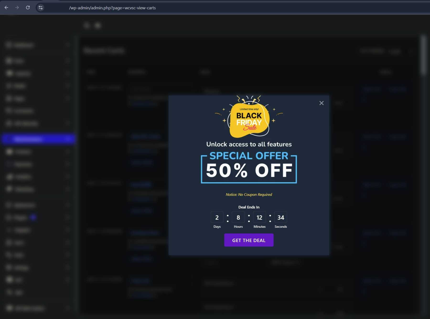 Iklan Pop-up Penjualan Black Friday Iklan Pop-up Penjualan Black Friday